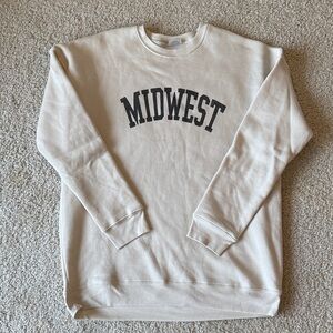 Midwest Beige Crewneck Sweater